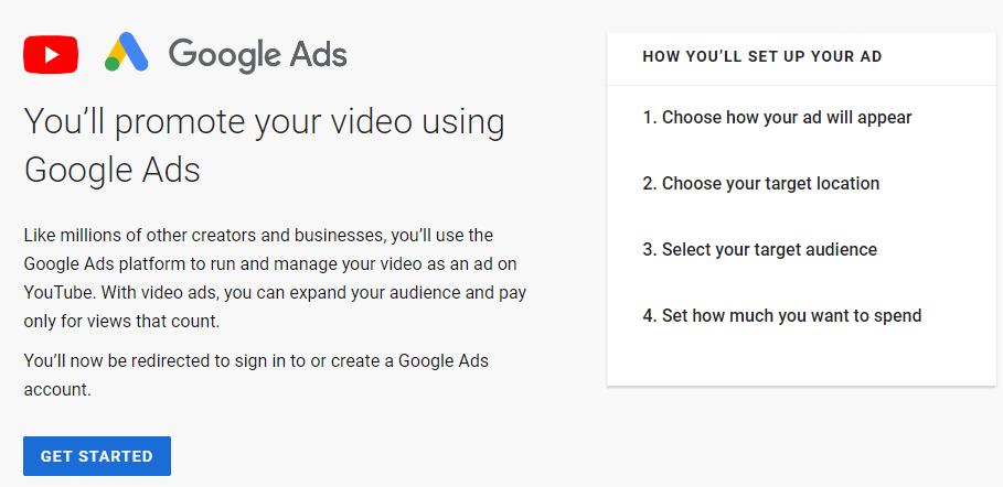 entrando na parte de anúncio com o Google Ads